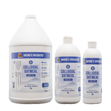 Bottles Nature's Specialties Colloidal Oatmeal Creme Rinse for pets in 128oz, 32oz, and 16oz.