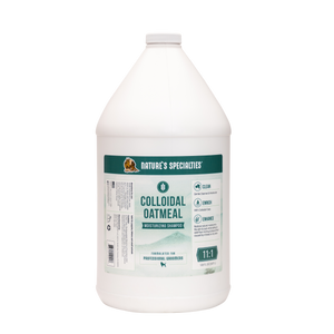 128 oz. gallon size bottle of Nature's Specialties Colloidal Oatmeal Shampoo for pets.