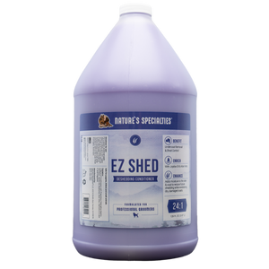 128 oz Nature's Specialties EZ Shed Deshedding Conditioner for dogs and cats.