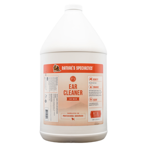 Routine Ear Cleaner for dogs and cats by Nature's Specialties in 128 oz. gallon size bottle.