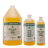 Three various-sized bottles of Nature's Specialties Hypo "Aloe" Genic Shampoo for dogs & cats.