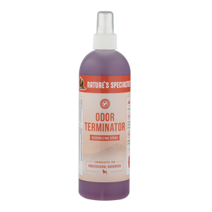 128 oz. size bottle of Odor Terminator™ Spray for dogs & cats by Nature's Specialties.