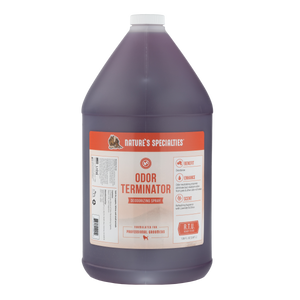 128 oz. size bottle of Odor Terminator™ Spray for dogs & cats by Nature's Specialties.