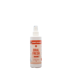 Oral Fresh® Oral Spray for dogs & cats in 8 oz. spray bottle helps fight bacteria & bad breath.