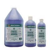 Three various-sized bottles of Nature's Specialties Pawpin' Blueberry Tearless pet Shampoo.