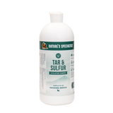 32 oz. bottle of Nature's Specialties Tar and Sulfur exfoliating Shampoo for dogs.