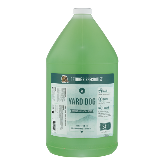 128 oz bottle of Nature's Specialties Yard Dog® non-sulfate shampoo for dogs & cats.
