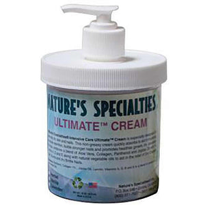 16 oz Nature's Specialties Ultimate Cream hand & nail conditioner with pump dispenser.