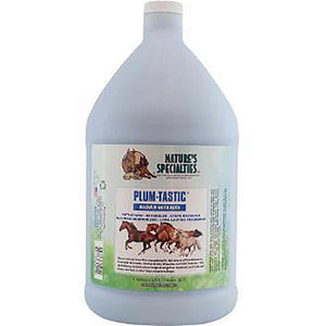 128 oz. bottle of Nature's Specialties Plum-Tastic Maximum Moisturizer conditioner for horses.