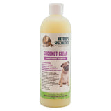 16 oz bottle of coconut-scented Coconut Clean Conditioning Shampoo for groomers.