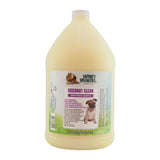 128 oz bottle of coconut-scented Coconut Clean Conditioning Shampoo for dogs & cats.