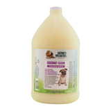 128 oz bottle of coconut-scented Coconut Clean Conditioning Shampoo for dogs & cats.