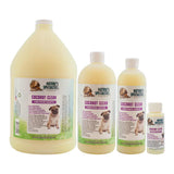 4 various sized bottles of highly-scented Coconut Clean Conditioning Shampoo for dogs & cats.