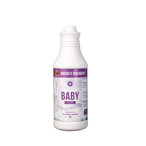 Nature's Specialties Baby Cologne cat and dog cologne in 128 oz. gallon size white bottle.