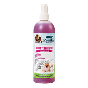 128 oz. size bottle of Odor Terminator™ Spray for dogs & cats by Nature's Specialties.