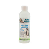 8 oz. bottle of Nature's Specialties Silk-N-Finish Leave-In Gel conditioner for groomers.
