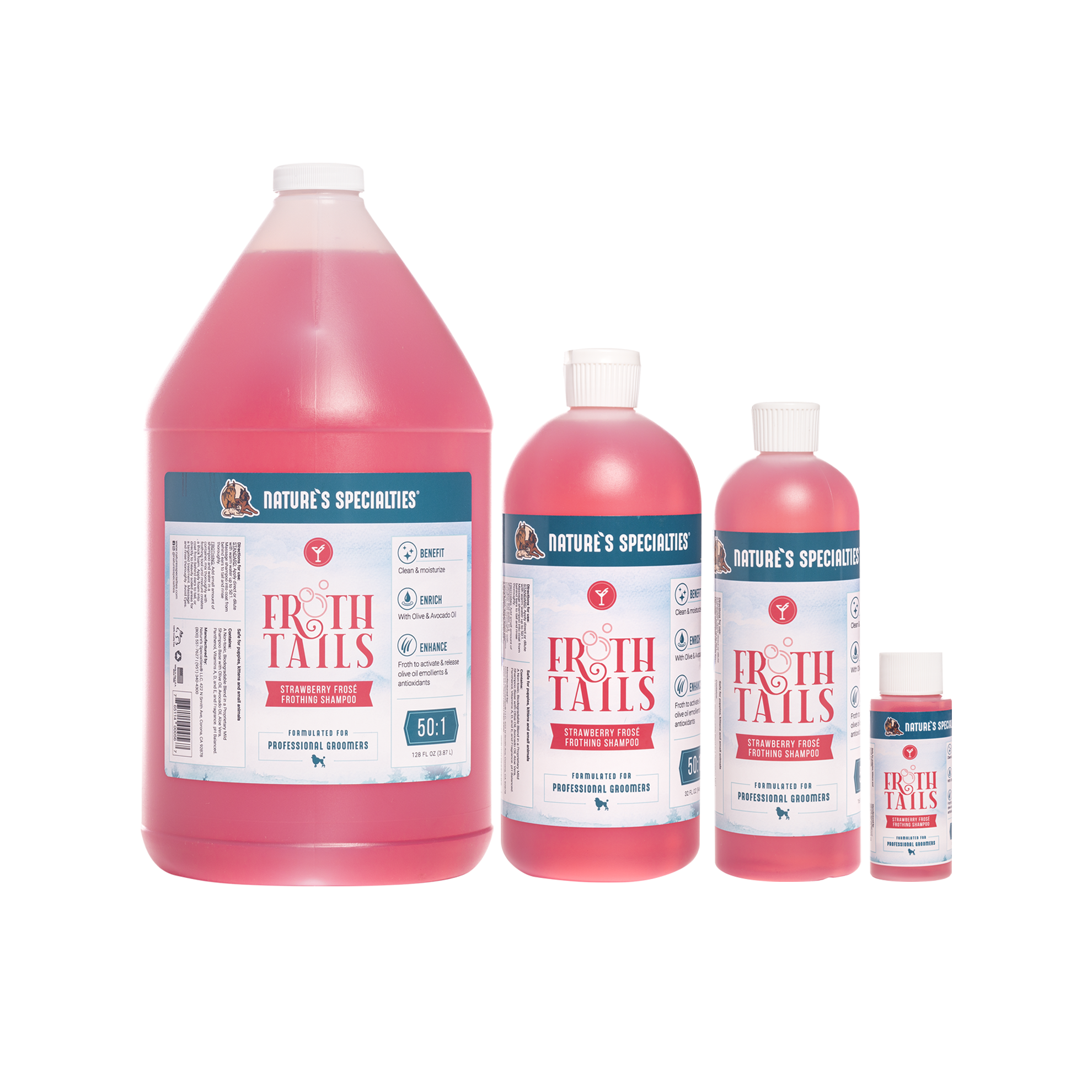 Froth Tails Strawberry Frosé Shampoo for Pets