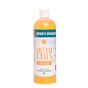 128 oz. bottle of Nature's Specialties Froth Tails Tangerine Gin Fizz cat and dog shampoo.