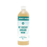 16 oz bottle of Nature's Specialties Mo' Rockin' Argan Shampoo with coconut milk for pets.