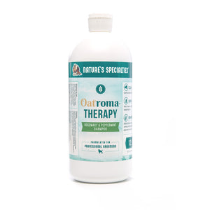 128 oz. gallon bottle of Nature's Specialties OatromaTherapy Rosemary Peppermint Dog Shampoo.