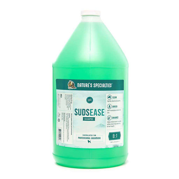 SudsEase Soothing Suds Shampoo for dogs and cats in 128 oz. gallon size from Nature's Specialties.
